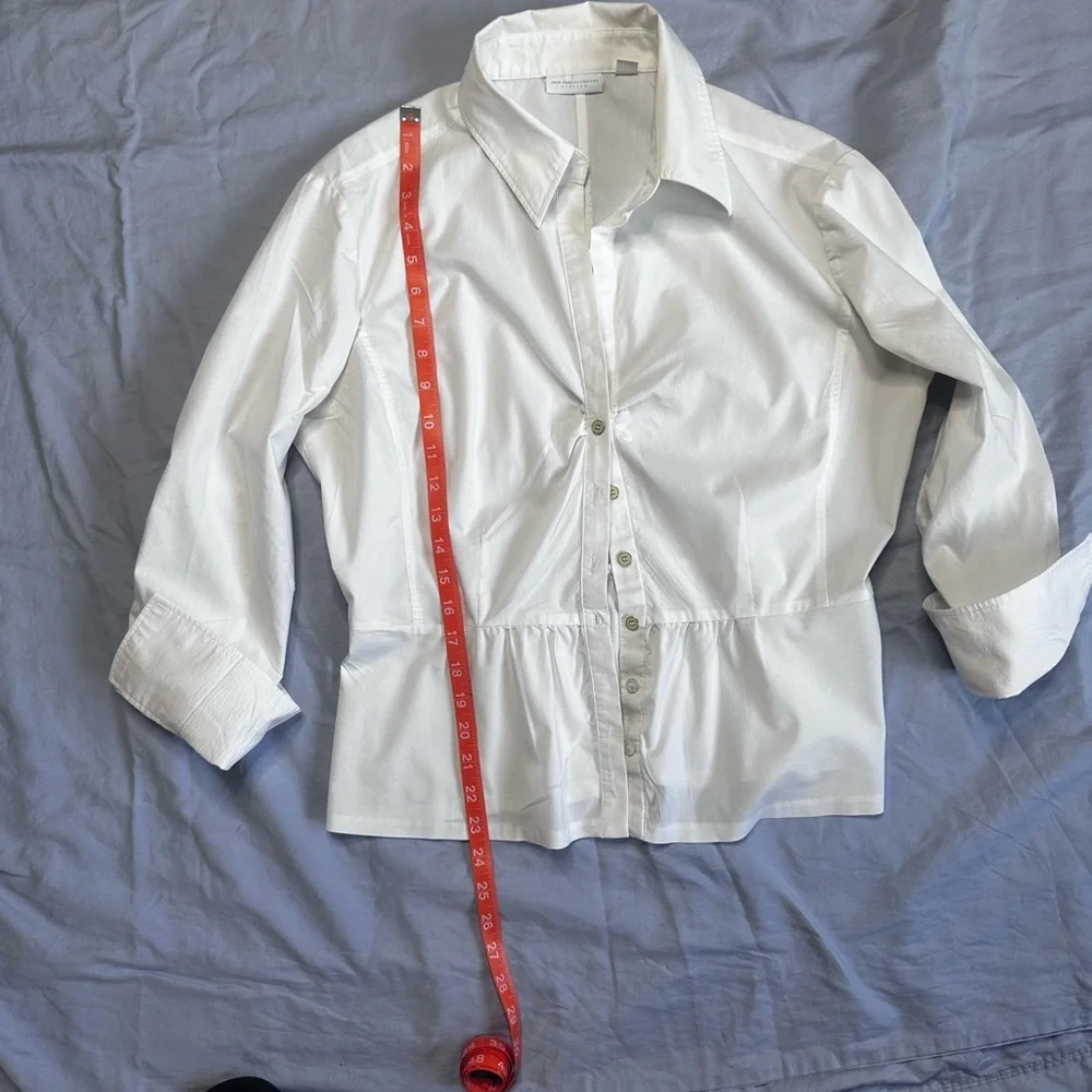 New York & Company White Button-Down Shirt - Picture 11 of 12